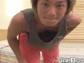 A Japanese jock with a flawless rear showcases his massive member, vigorously stroking it to a mind-blowing climax. This hardcore gay video offers a tantalizing blend of Asian allure and raw masculinity.