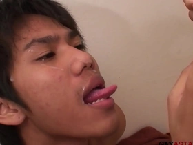 Asian twinks indulge in barebacking and cock sucking, culminating in a goldenshower. A gay couple's amateur enema adventure leads to intense peeing and hot gay sex.