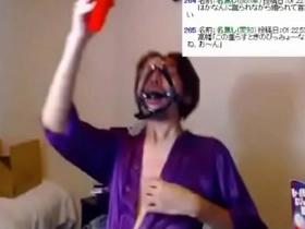 Japanese gay boy, bound and gagged, endures a tantalizing candle play in a thrilling ustream session. The intensity builds as he surrenders to the sensations, culminating in an unforgettable climax.