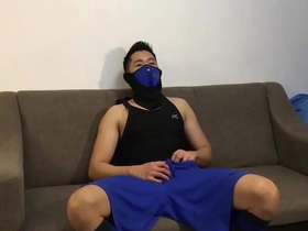 Handsome Chinese lad seeks out a kinky rendezvous. He's a fan of BDSM and is eager to share his skills. Watch as he dominates, clad in a mask, with a variety of kinky acts.