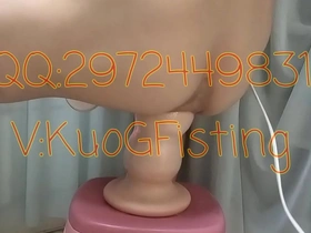 Novice Chinaman explores extreme pleasure with a colossal anal plug. His sphincter stretches to its limits, teetering on the brink of prolapse, all captured in a raw, unfiltered homemade tape.