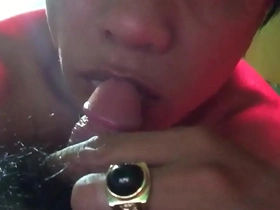Vietnamese twink delivers a mind-blowing performance, eagerly taking on every inch of his friend's rock-hard cock. This homemade video showcases a passionate gay encounter with intense oral skills.