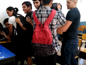 Young, Latino studs convene in public school for a wild gay orgy. Passionate encounters unfold amidst lockers and hallways, featuring diverse participants from Latin, Asian, and gay communities. Raw, intense gay sex.