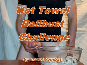 Hot towel ballbust challenge by wombat