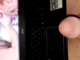 Masturbating my hard peter watching gay porn