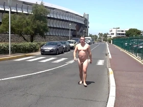 Walking around naked in public