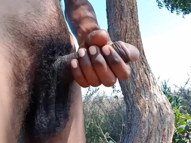 Rajesh playboy 993 daring outdoor striping, masturbating dick, showing ass, butt and cumming big cum load