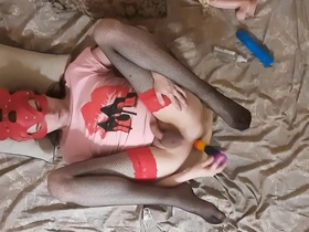 Sasha earth fuck her big ass with anal toys